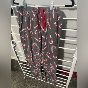Old Navy Gray Candy Cane Womens Pajama Bottoms
